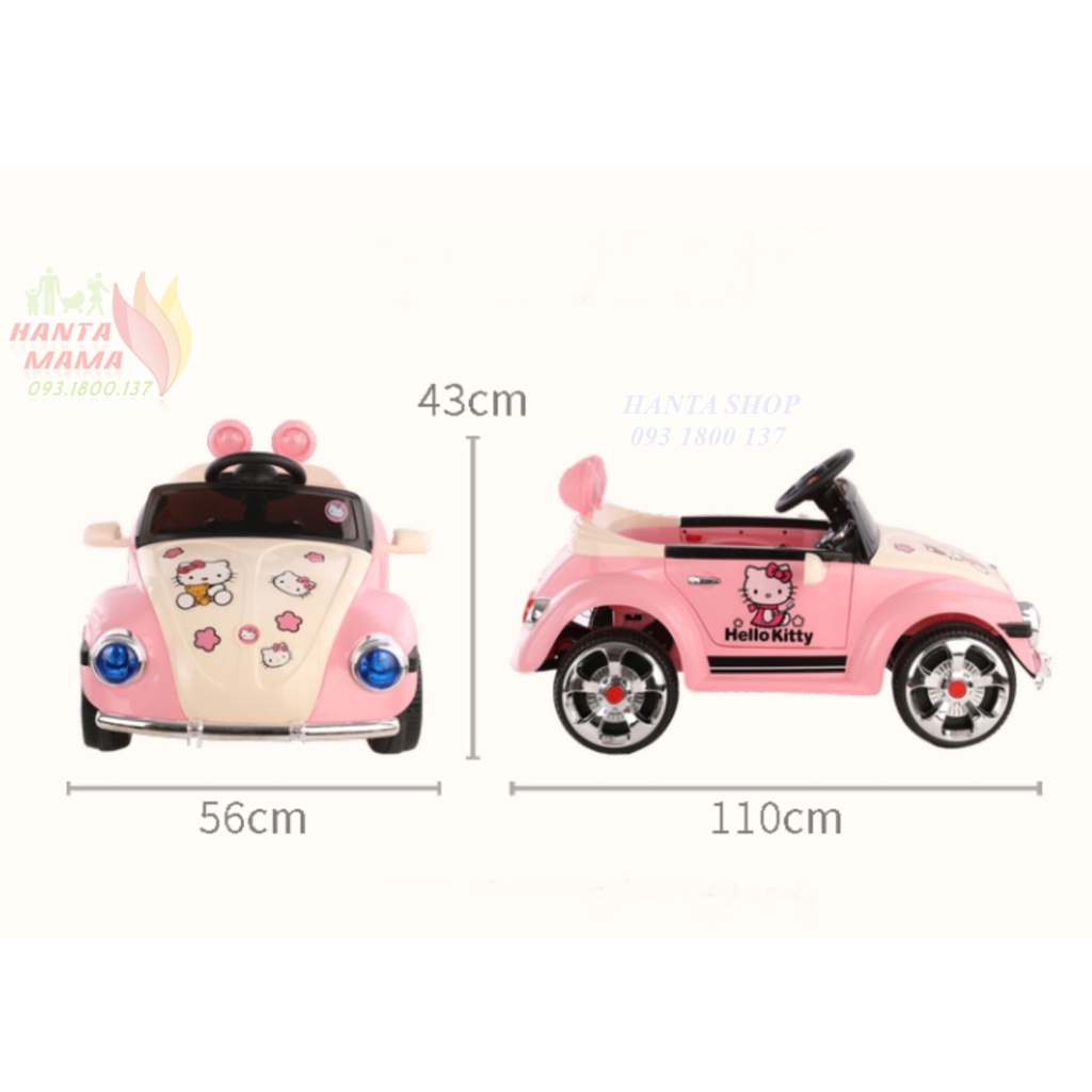 Xe ô tô điện cho bé Hello Kitty - Xe điện trẻ em điều khiển
