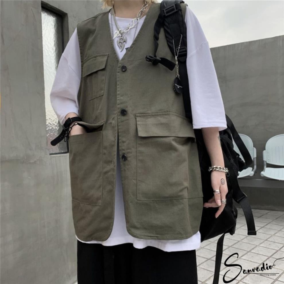 Áo gile Gile Basic Tea XINXO unisex form rộng,  nam nữ oversize phong cách ulzzang