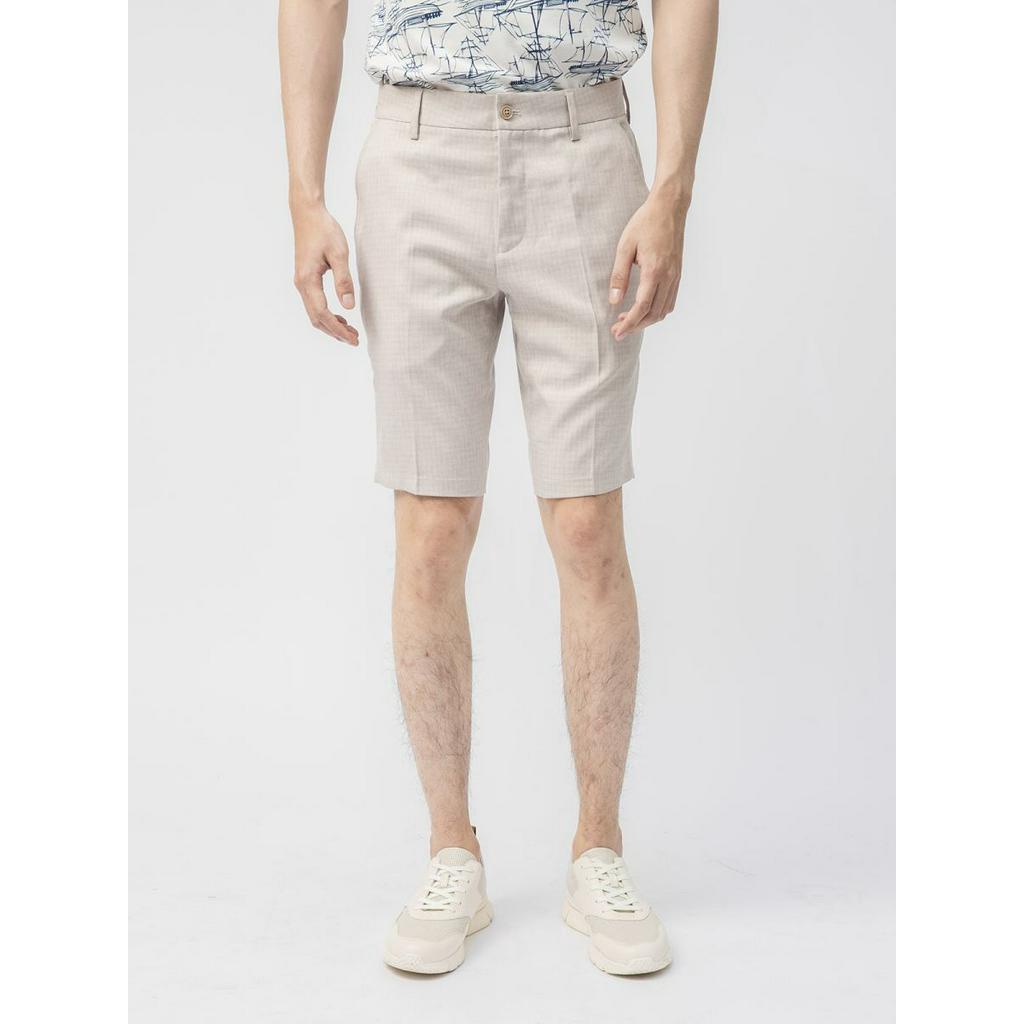 Quần short  âu nam Aristino   kẻ caro form  rộng ASO007S1