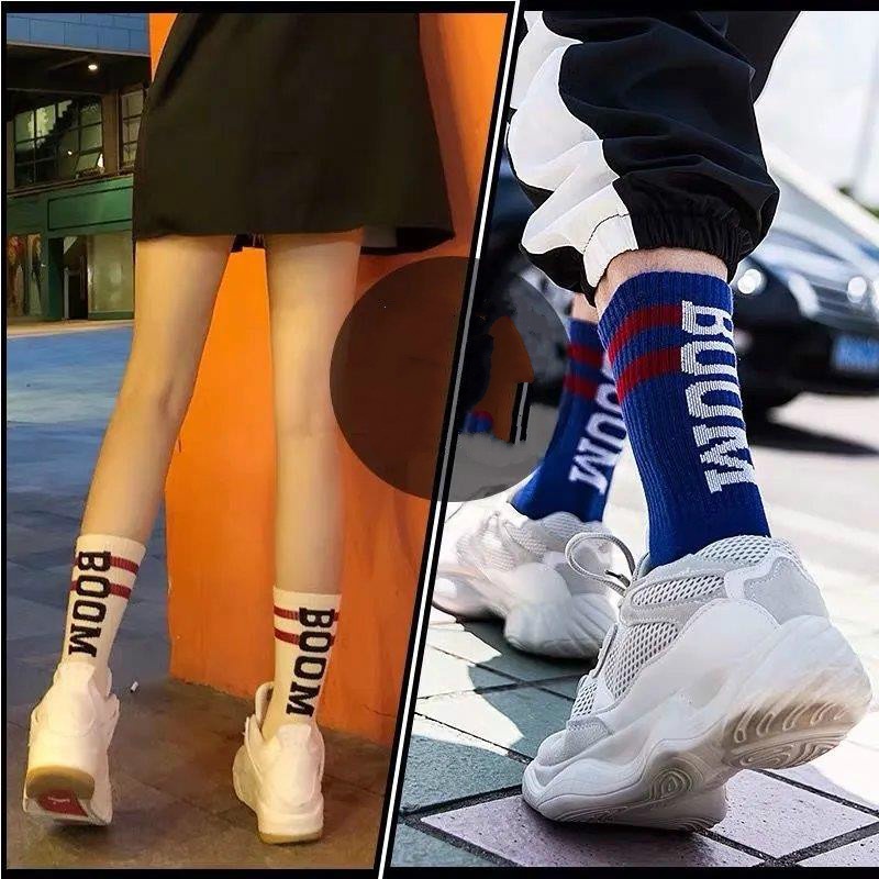 Vớ Thể Thao Cổ Cao Phong Cách Hàn Quốc Cho Cặp Đôi