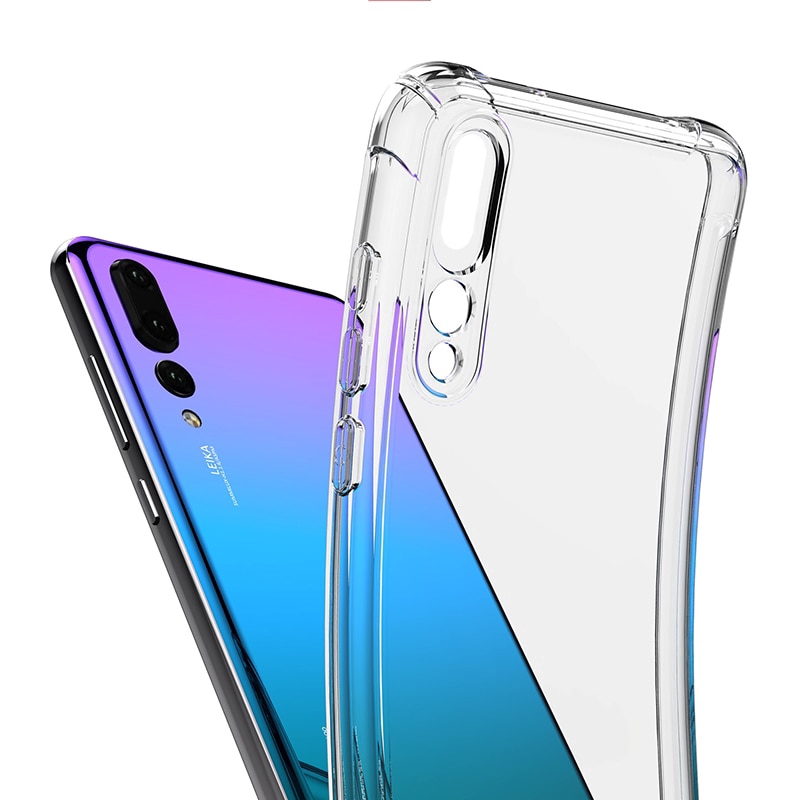 Ốp lưng nhựa trong suốt cho điện thoại Huawei P30 lite Pro Honor 10i 9