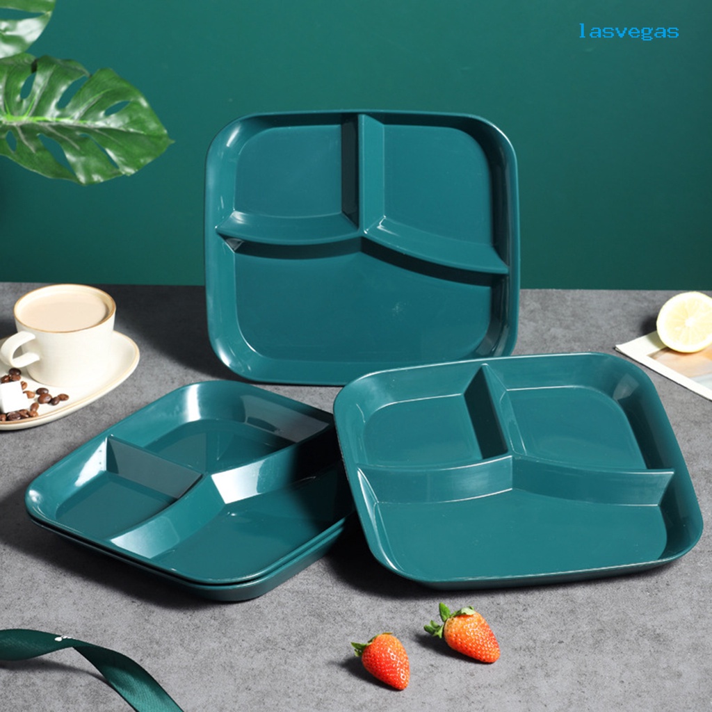 Khay Đựng Thức Ăn Bằng Nhựa Chia Ngăn Chống Sốc Đa Năng Cho Gia Đình