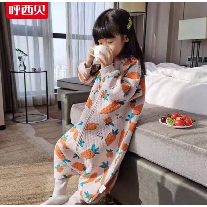 Ninikids:CHỌN MẪU Túi ngủ cotton chần bông 3 lớp, túi ngủ cho bé