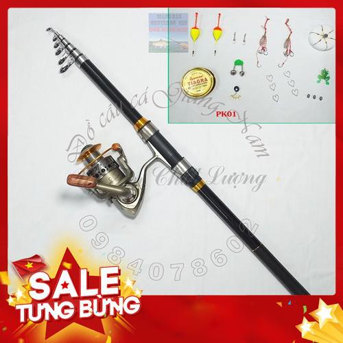 { Big sale } Bộ cần câu rút Shimano - Máy Yumoshi LC, tặng đủ phụ kiện ( đồ câu cá Giang Nam ) đồ câu 99