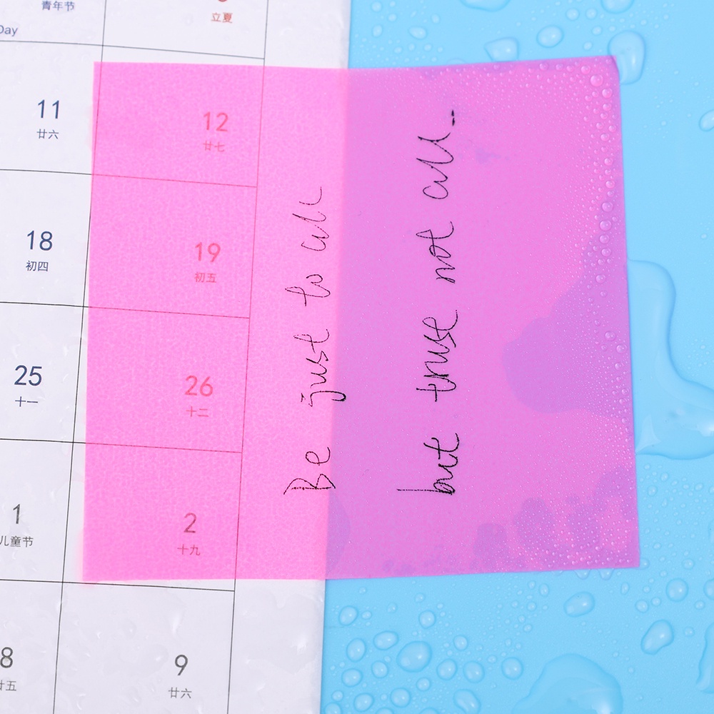 Bộ 50 Giấy Dán Ghi Chú Tự Dính Chống Thấm Nước Màu Trong Suốt Dùng Trang Trí Sổ Tay/Văn Phòng
