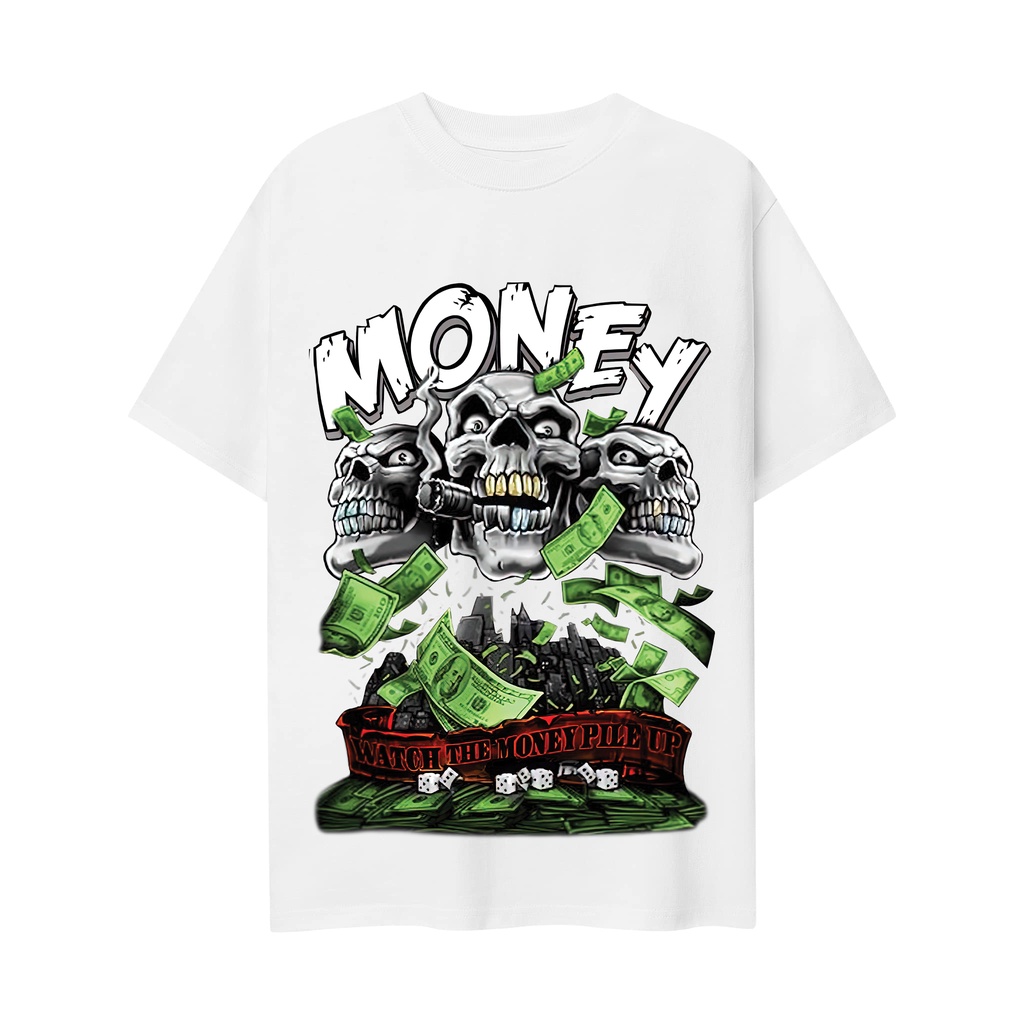41Ry / Áo thun tay lỡ MONEY phông Unisex nam nữ Cotton oversize form rộng LUNACY !