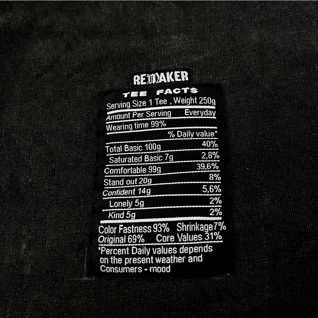 Áo Thun REMAKER Bling Fiven Tee Oversize Unisex Tay Lỡ - Washed - Local Brand Chính Hãng