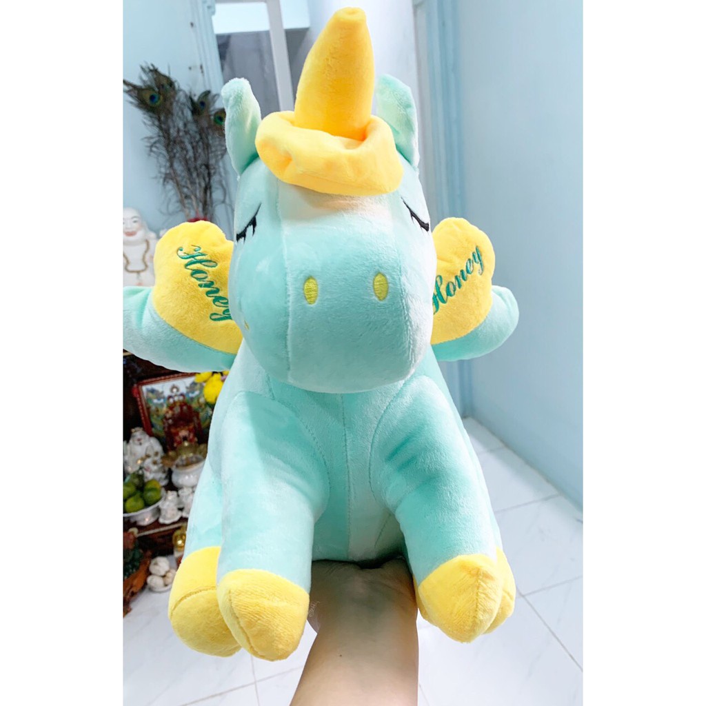 Gấu Bông Ngựa Pony Xanh, Kỳ Lân Honey Size Mini