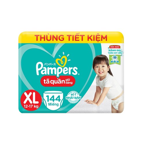 Tã Quần Pampers Giữ Dáng MegaBox M180 (Size M - 180 Miếng), L162 (size L - 162 Miếng), XL144 (size XL - 144 Miếng)