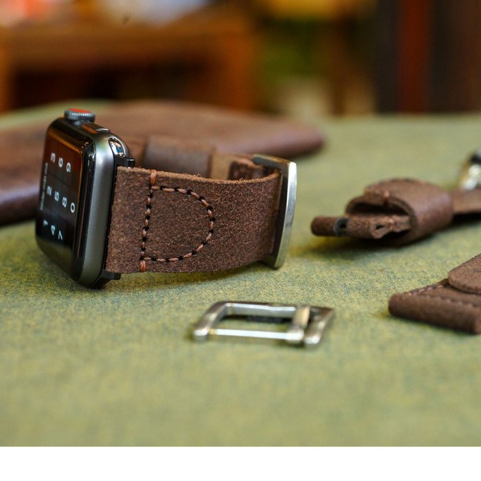 Dây đồng hồ Apple Watch , Iwatch , Iphone Watch Da Bò RAM Leather Simple Mài Nhám  Bền Đẹp