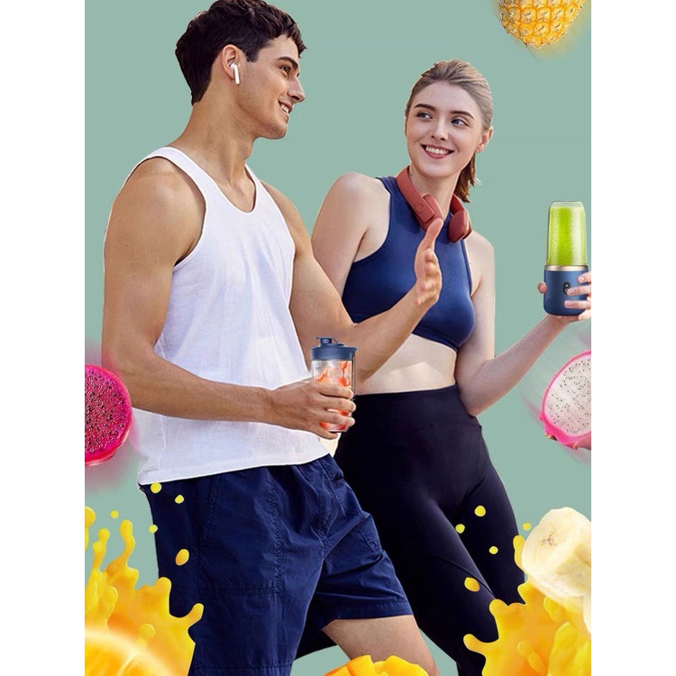 Máy xay sinh tố cầm tay mini sạc pin , Máy say sinh tố cầm tay đa năng mini 300ml