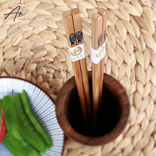 Đũa tre hoạ tiết con cá chữ thăng