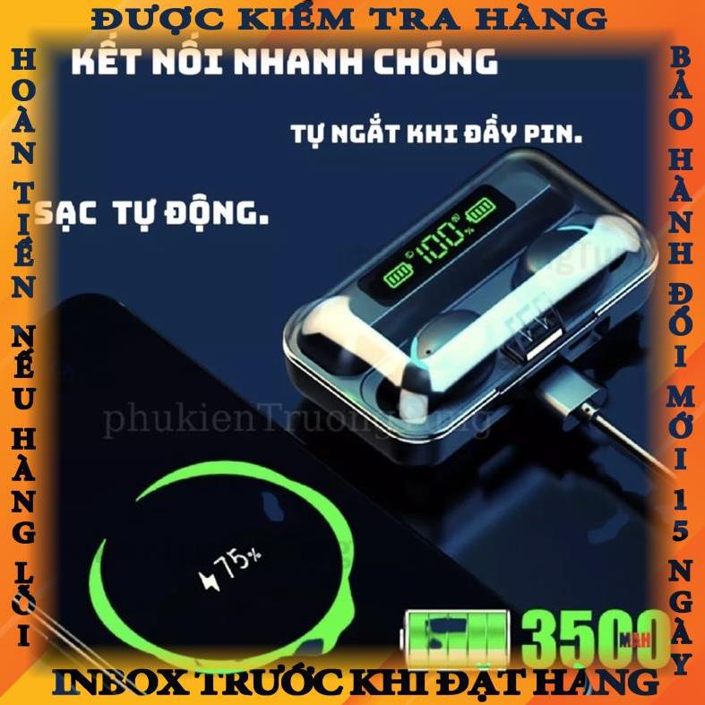 Tai Nghe Bluetooth True Wireless F9 PRO Bluetooth 5.0 | Bản Quốc Tế | Cảm Ứng | Chống Nước(Loại mới) tanhoang