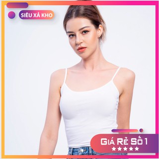 Áo Thun Nữ 2 Dây Hàng VN Xuất Dư Xịn, Áo Thun 2 Dây Trắng Trơn Basic Chất Cotton