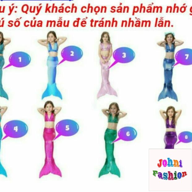 Johnifashion Bộ đồ bơi nàng tiên cá Ariel cho bé yêu