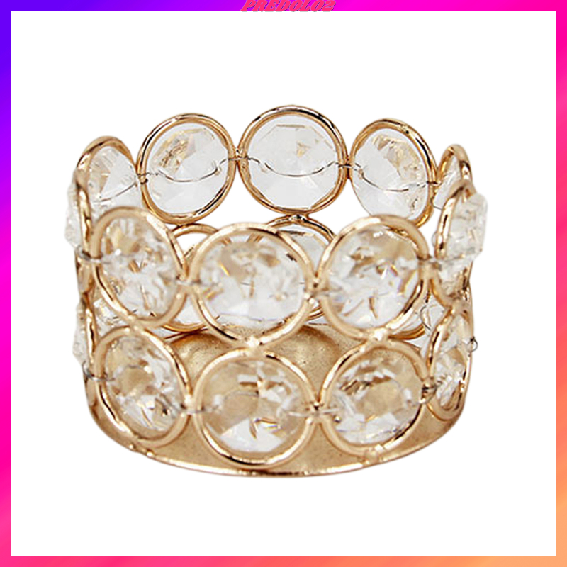Crystal Tealight Candle Holder Table Party Home Centerpiece Decor Round