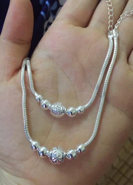 Lắc tay bạc ta Nmj phối bi trơn và phay