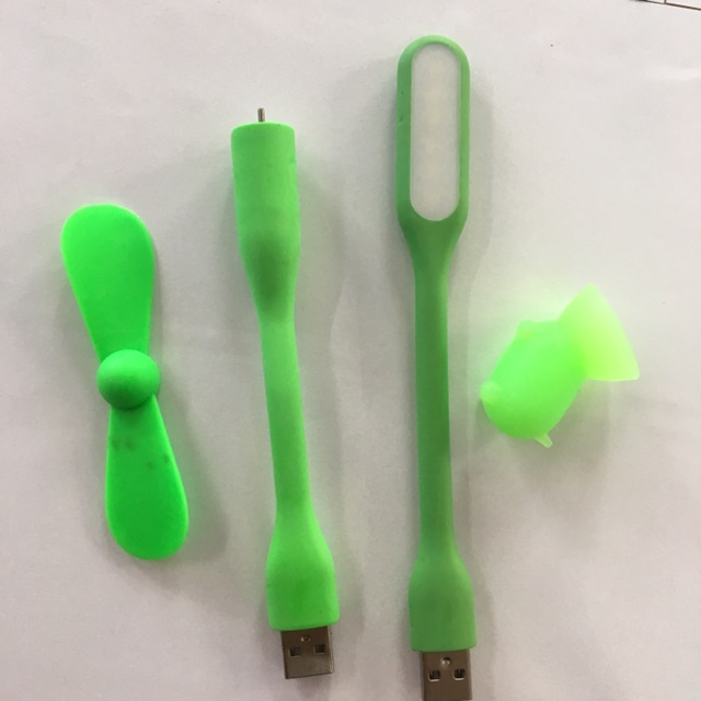 Combo đèn led + quạt + giá đỡ điện thoại