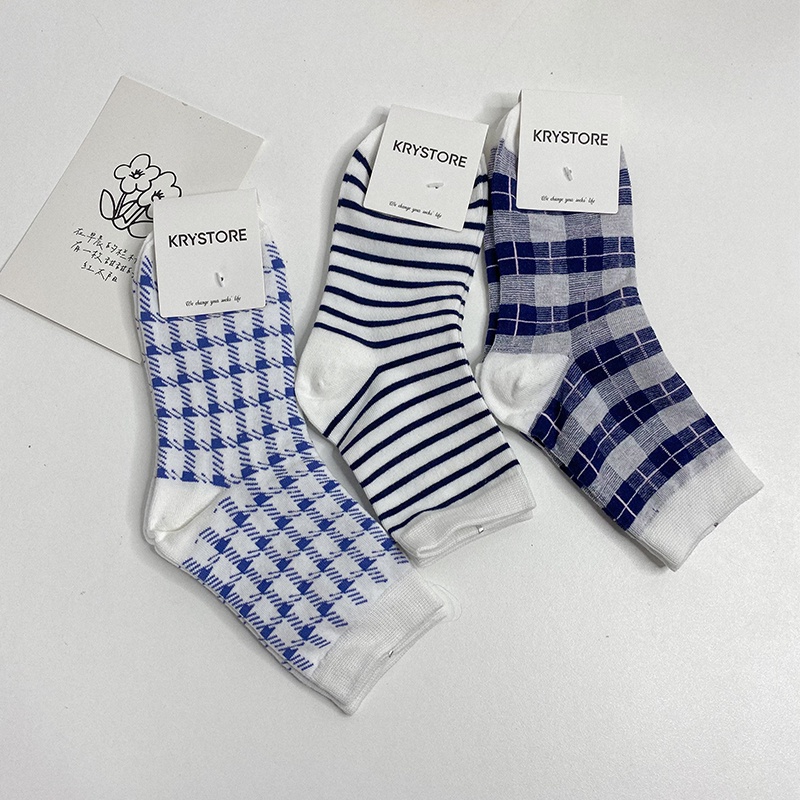 Tất nữ cao cổ kẻ sọc Hàn Quốc TC05