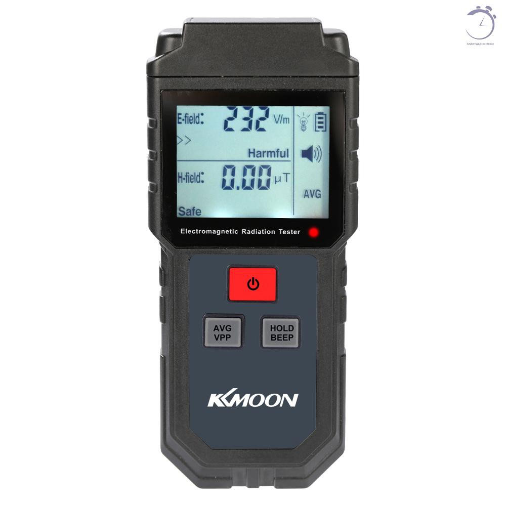Máy đo bức xạ điện từ trường cầm tay KKmoon Máy đo bức xạ điện từ trường với báo động âm thanh và ánh sáng♠