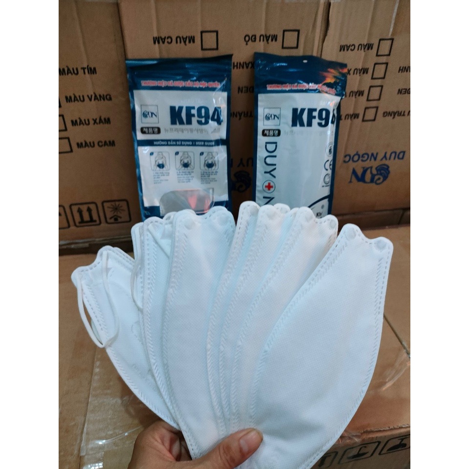 10 Khẩu trang KF94 chính hãng công nghệ Hàn Quốc chống bụi kháng khuẩn, khẩu trang cao cấp 4 Lớp