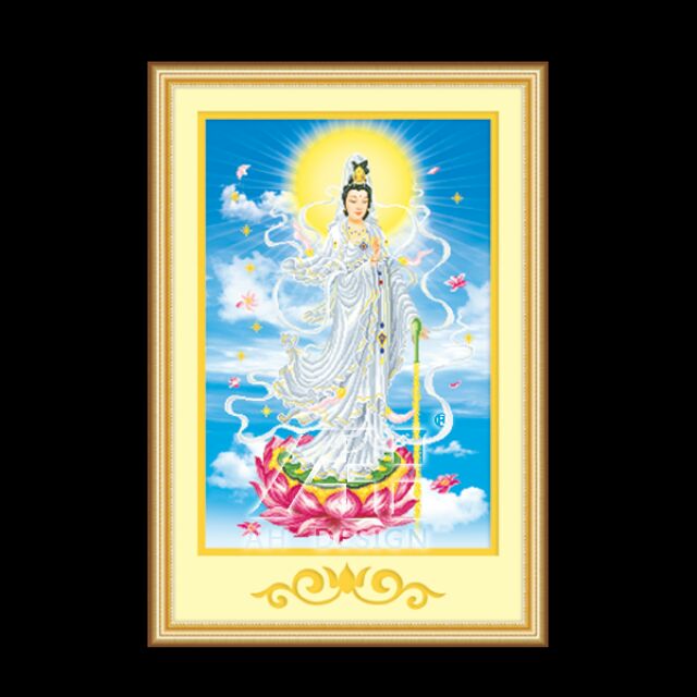 Tranh thêu 3d quan âm 53418