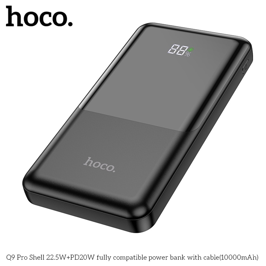 Pin sạc dự phòng Hoco Q9 PRO 10000mah sạc nhanh 22.5W hiển thị led báo pin dùng cho các thiết bị hỗ trợ BH 12 tháng