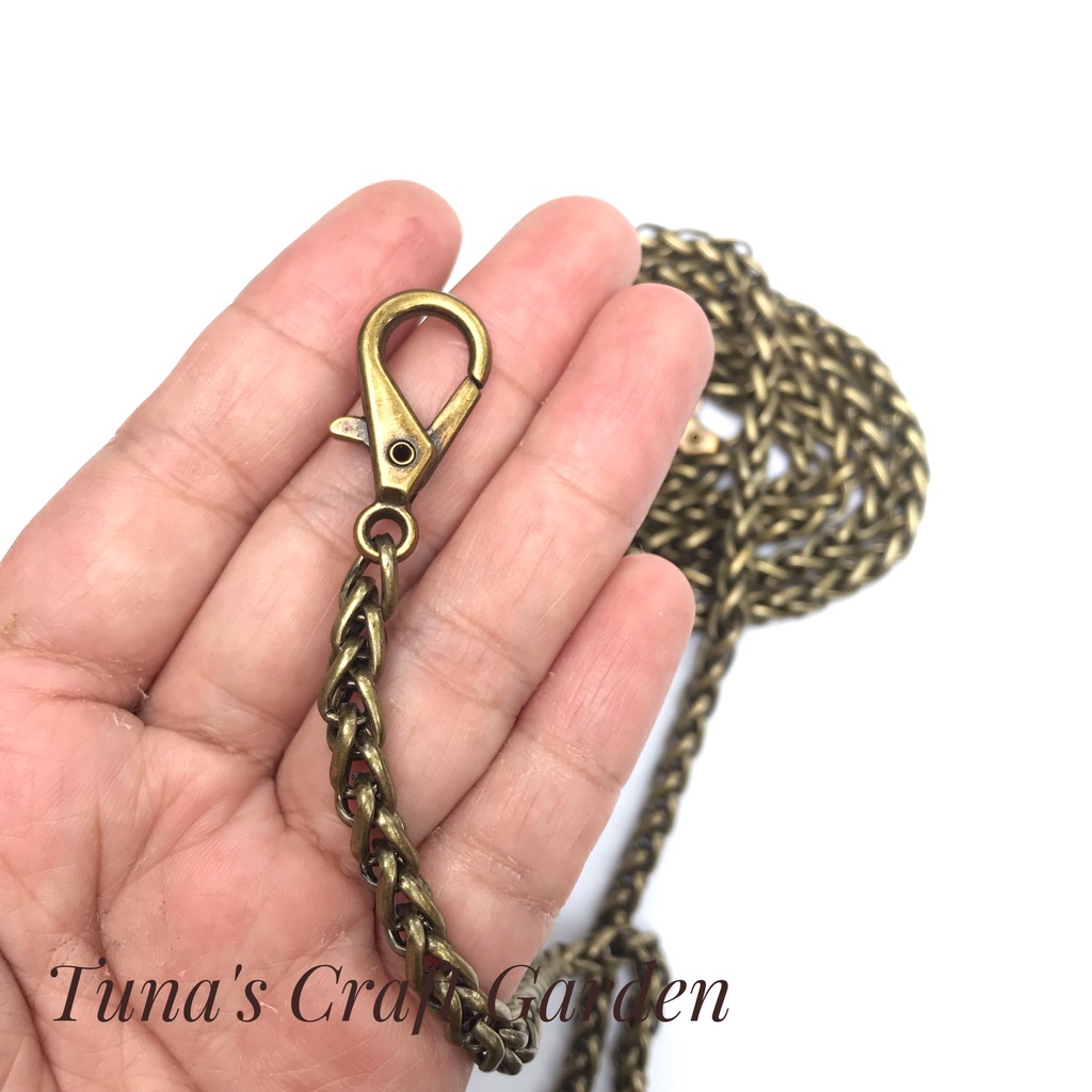 Dây xích đeo chéo màu đồng cổ dài 1,2m dùng làm quai đeo túi xách, túi handmade