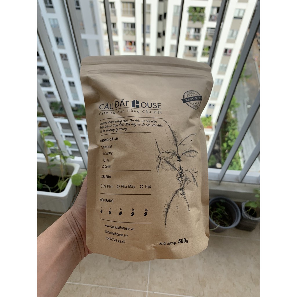 Cà Phê Cầu Đất House rang Mộc 500g - Tùy chọn Phong Cách - Nhập mã " CAUDCAUDF" Giảm 25k