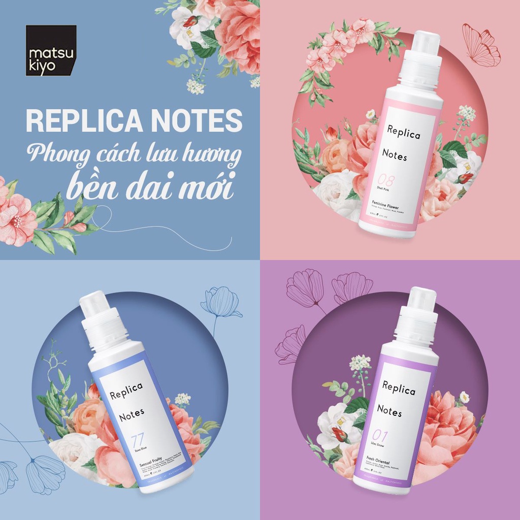Nước xả vải mk hương quyến rũ Replica Notes matsukiyo 600ml