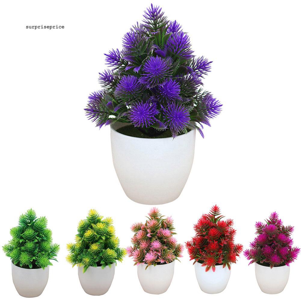 1 Chậu Cây Bonsai Nhân Tạo Mini Trang Trí Nhà Hàng / Khách Sạn