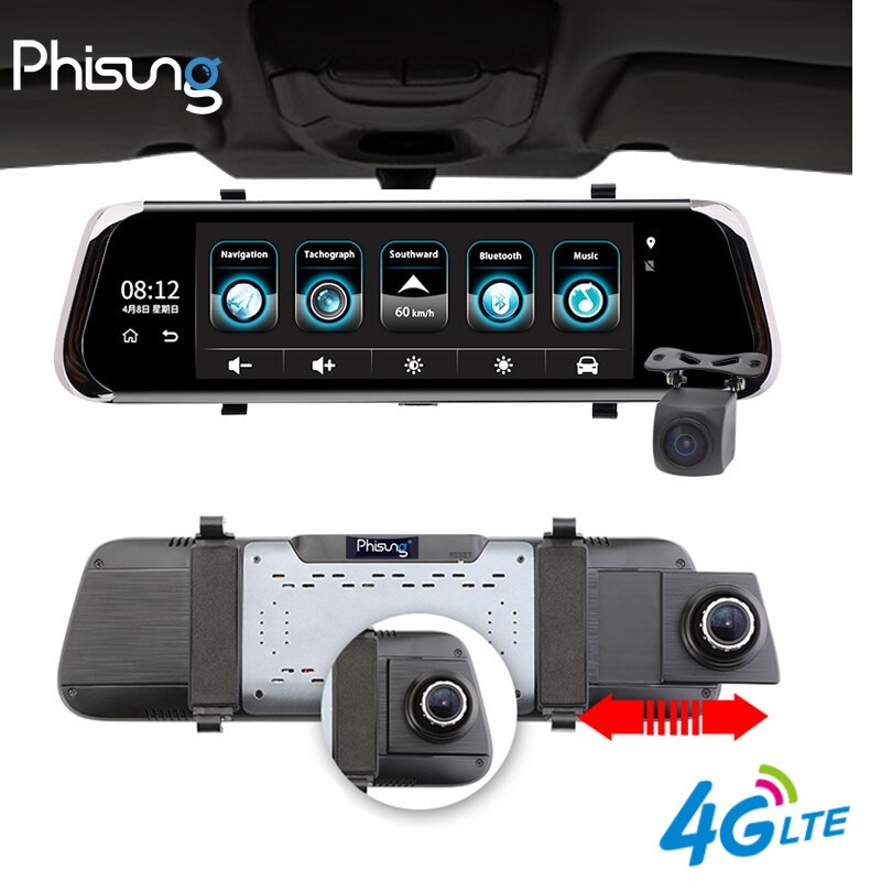 Camera hành trình gương 4G Wifi GPS 10inch  E08-E