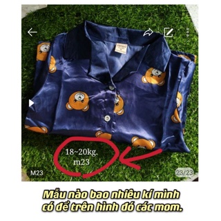 SET PIJAMA BỘ DÀI CHO BÉ (lụa satin)