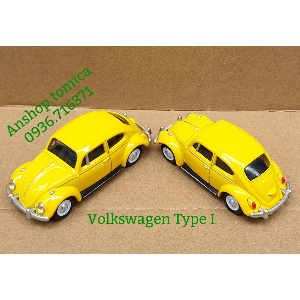 Mô hình xe bus con bọ Premium màu vàng tomica Nhật Bản