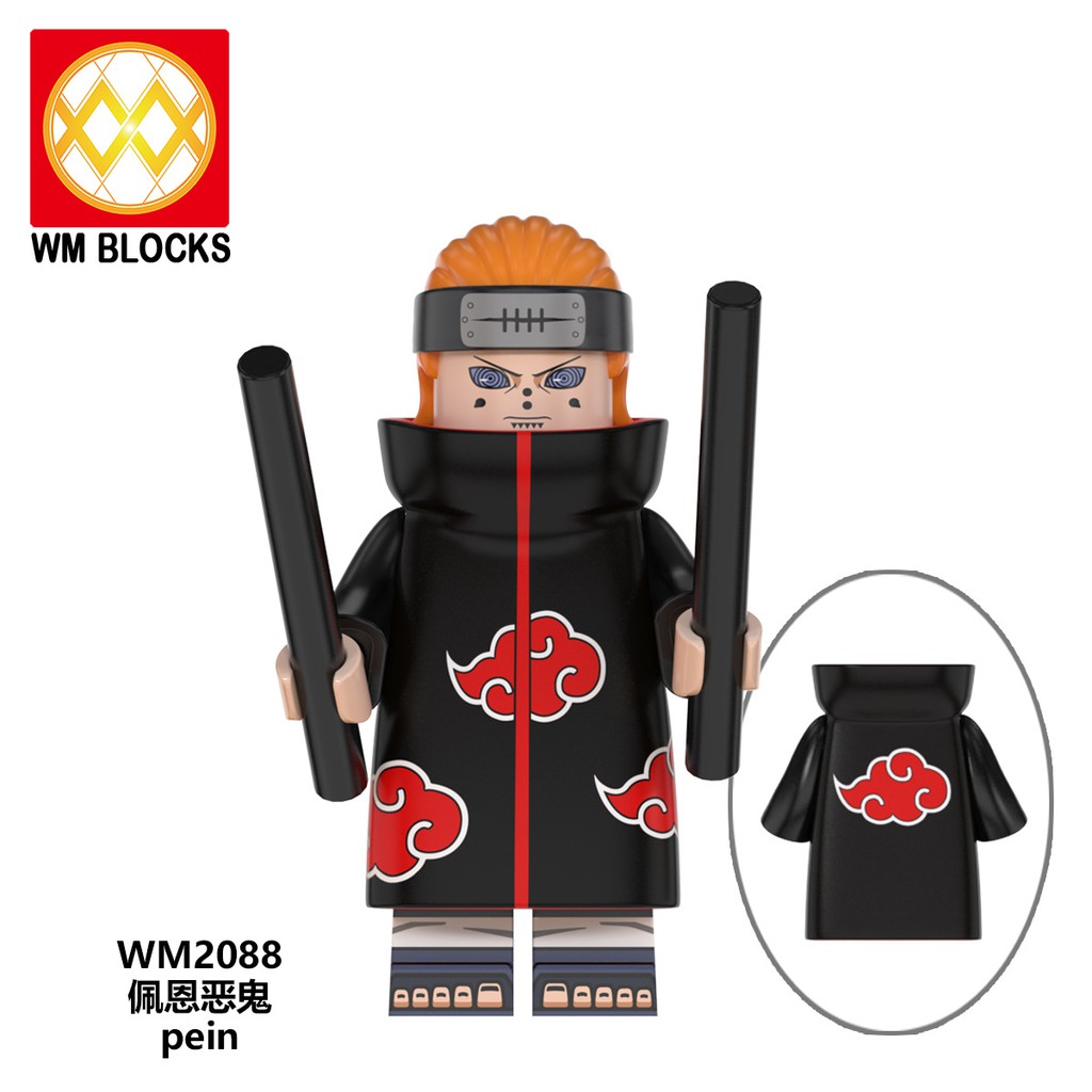 Combo 8 Minifigures Các Nhẫn Giả Naruto, Uchiha Obito, Sasuke, Kakashi - Đồ Chơi Lắp Ráp WM6105 [B5]