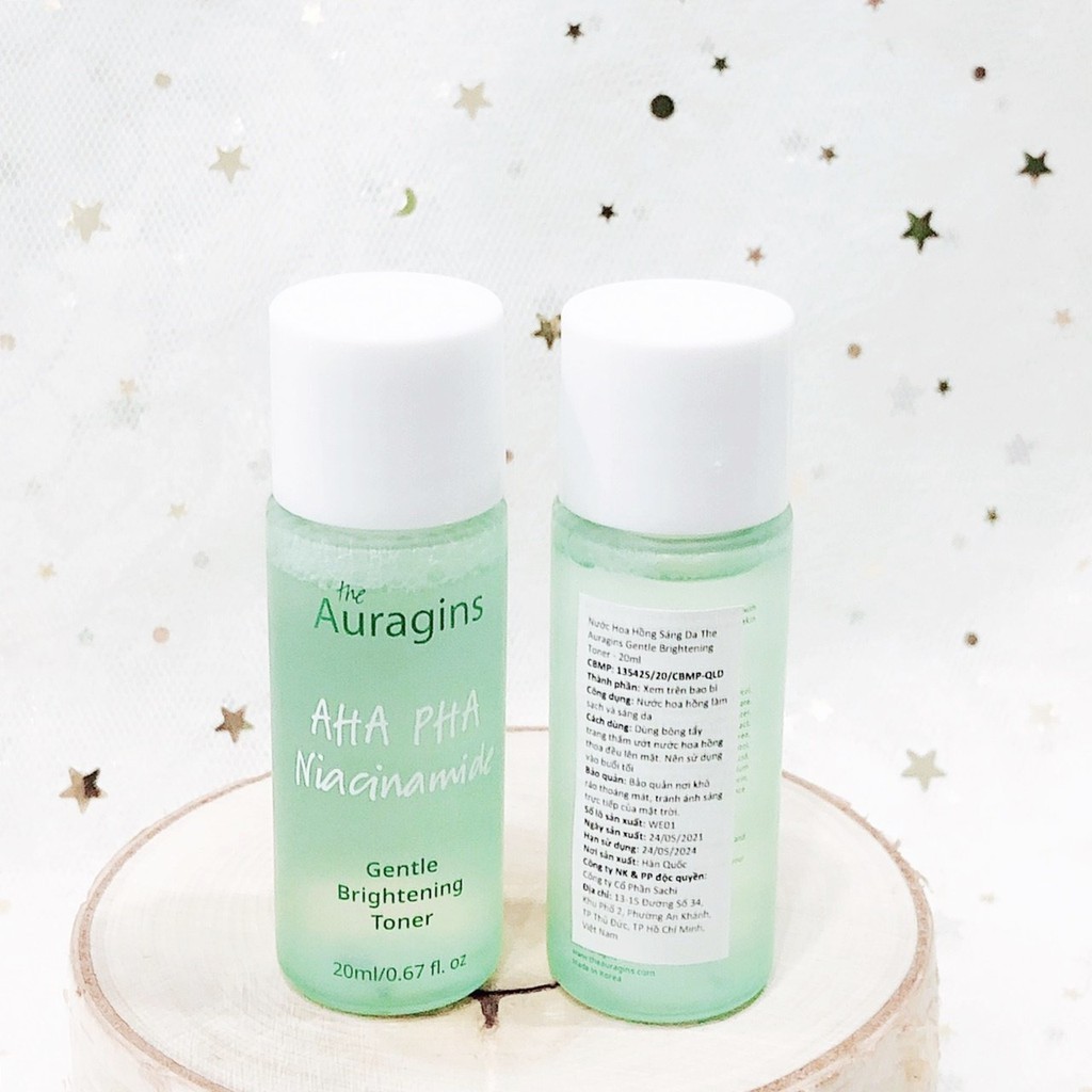 Nước Hoa Hồng Sáng Da The Auragins Gentle Brightening Toner 20ml | BigBuy360 - bigbuy360.vn