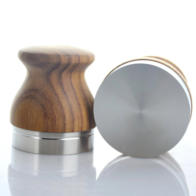 yu Rosewood Handle Coffee Tamper Stainless Steel Espresso Coffee Bean Pressing Tool