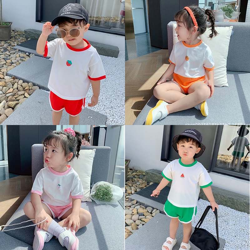 Bộ quần áo cộc tay bé gái 27HOME - Set cộc tay trẻ em