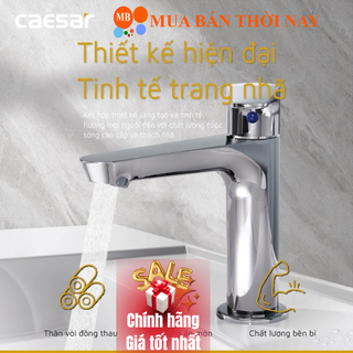 Vòi Lavabo Caesar B060C Lạnh, vòi chậu rửa mặt gật gù 1 đường nước, Cam kết chính hãng
