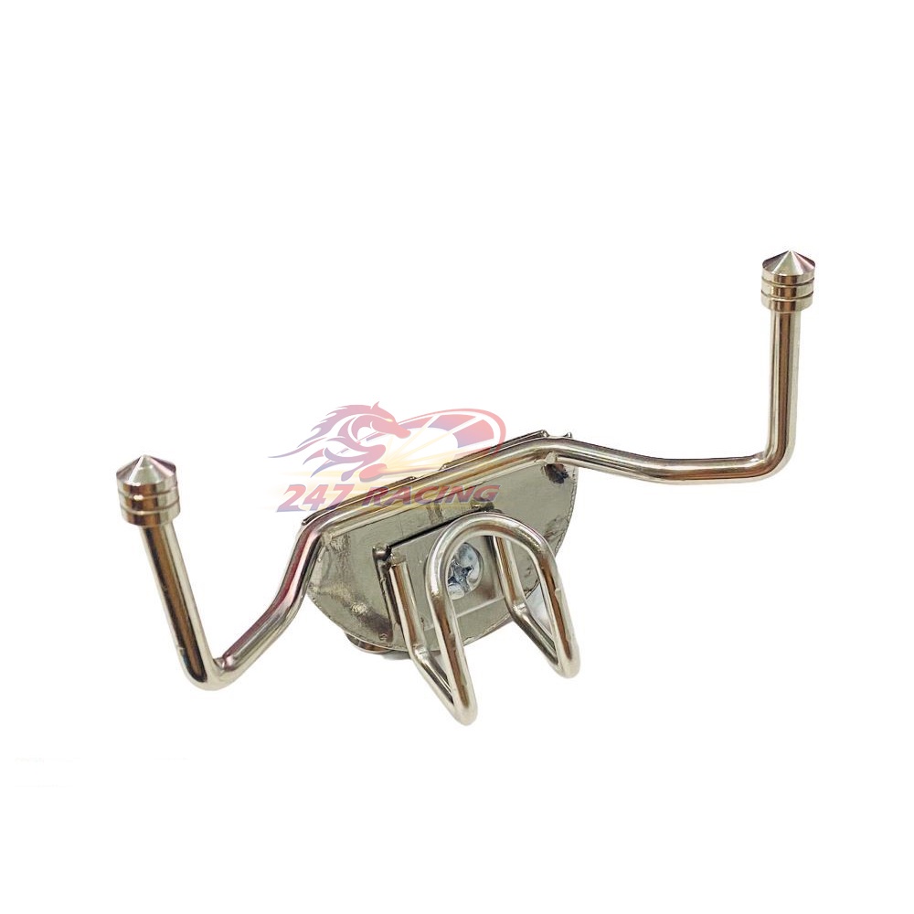 Móc treo đồ xe máy Vario Vision Inox TRẮNG tặng kèm móc chữ U 3 móc tiện lợi gắn được nhiều loại xe máy