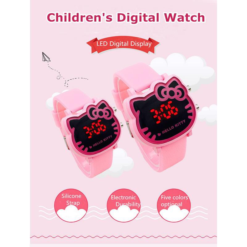 Hello Kitty waterproof Korean Children's led digital watch | BigBuy360 - bigbuy360.vn