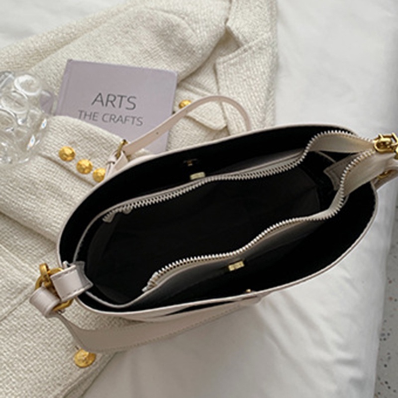 Túi Đeo Vai Màu Trơn Cỡ Lớn Có Thể Điều Chỉnh Dây Đeo Thời Trang Cho Nữ