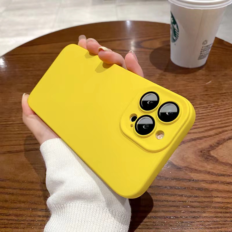 Ốp Điện Thoại iPhone 14 plus 13 12 11 Pro max case ốp lưng điện thoại iphone 14 promax Màu tím silicon Dẻo Kèm Miếng Dán Bảo Vệ lens Chống Bụi Bẩn / Sốc Sang Trọng Cho