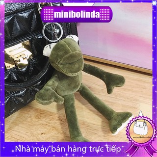 Móc chìa khóa gắn hình chú ếch nhồi bông