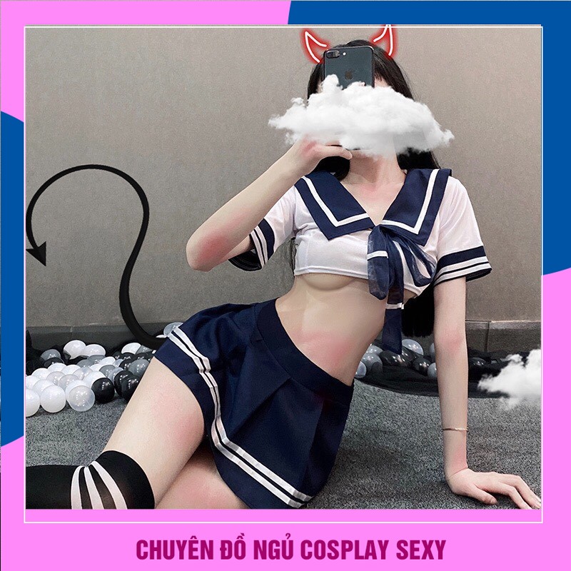 Bộ đồ ngủ sexy Cosplay nữ sinh trung học nóng bỏng - Tặng kèm tất gối kẻ nữ sinh - Đồng phục nữ sinh trung học | BigBuy360 - bigbuy360.vn