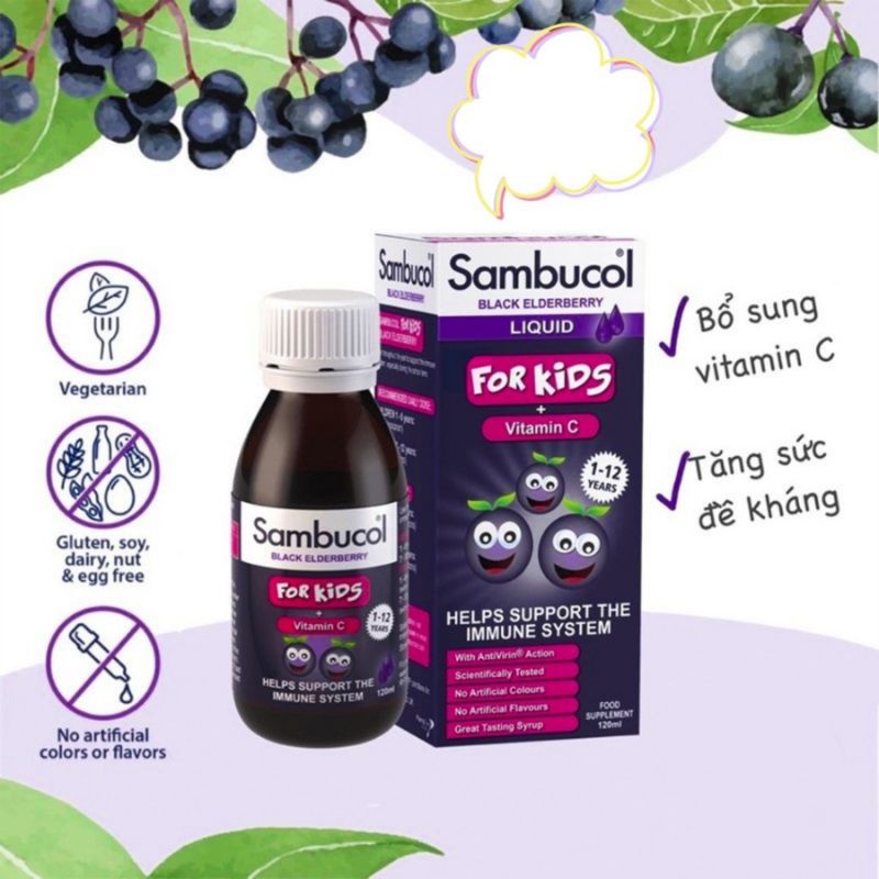 Tăng Đề Kháng Sambucol Úc 120Ml