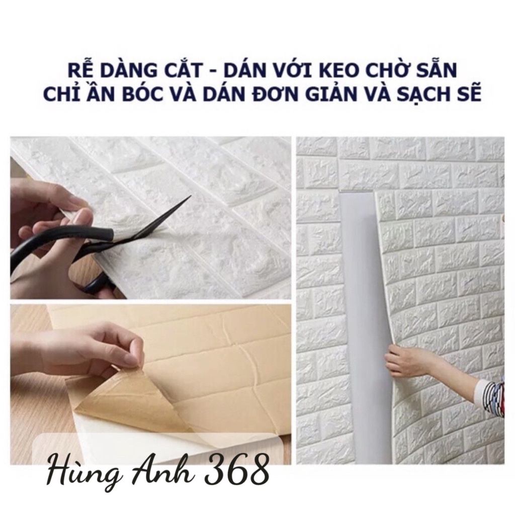 (HÀNG ĐẸP - GIÁ TỐT) Tấm xốp dán tường giả gạch 3D cao cấp chống ẩm cách nhiệt 70x77cm | BigBuy360 - bigbuy360.vn