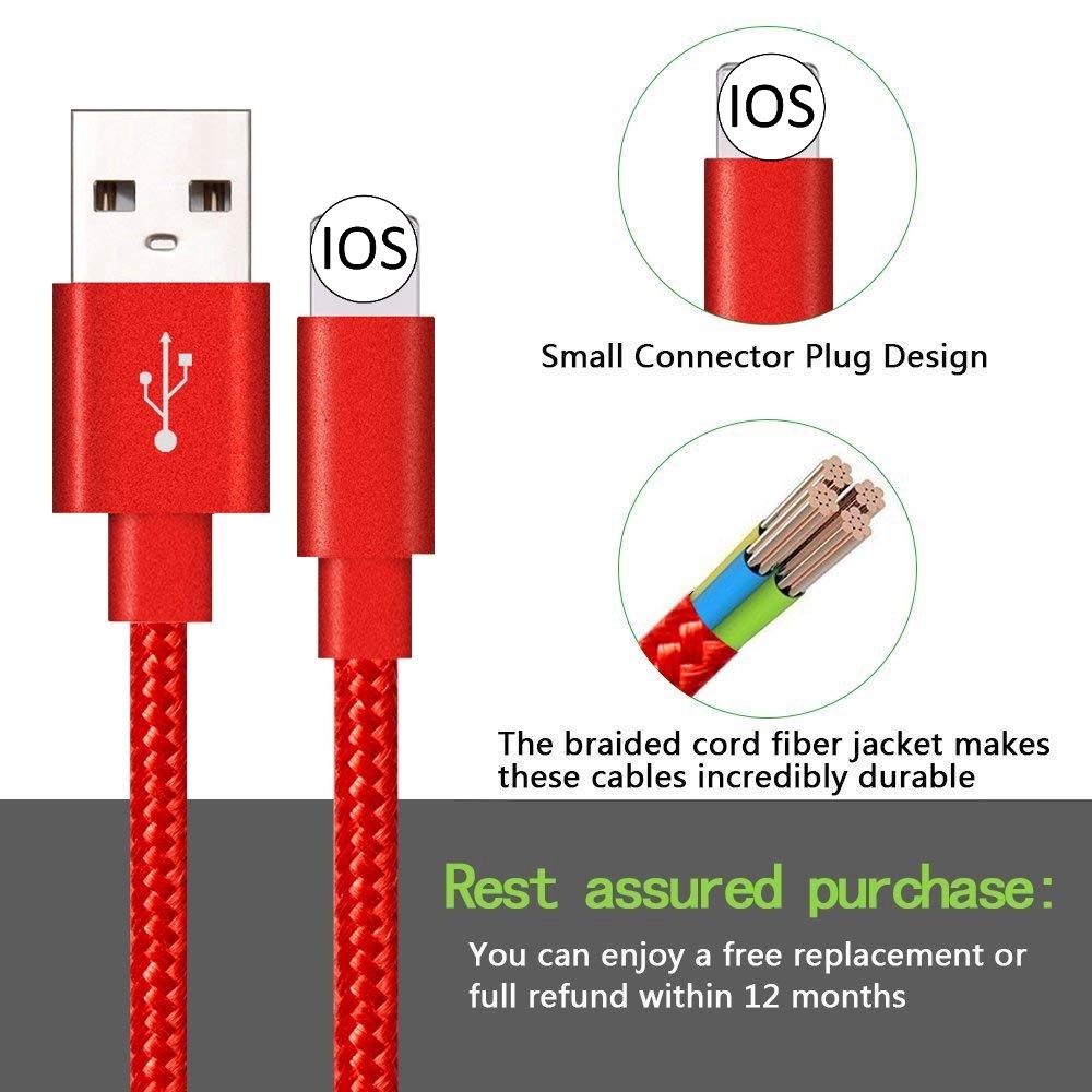 Dây Cáp Sạc USB Lightning 1M 2M 3M Cho Iphone X 7 6 5
