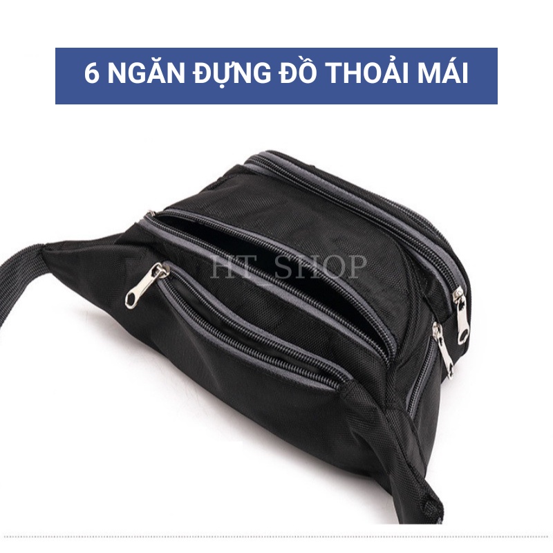 Túi đeo hông đeo bụng thắt lưng V-star nhiều ngăn chống thấm nước 6 ngăn đựng đồ thoải mái