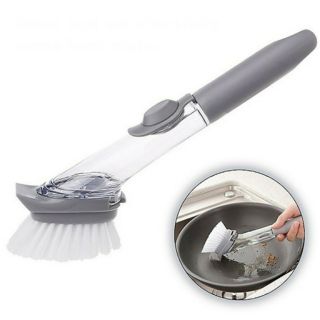  Bàn chải chà nồi chảo tự động có tay cầm dài / Cọ rửa chén bát đa năng tay cầm dài